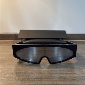 Rick Owens Gene Black Oversized Sunglasses